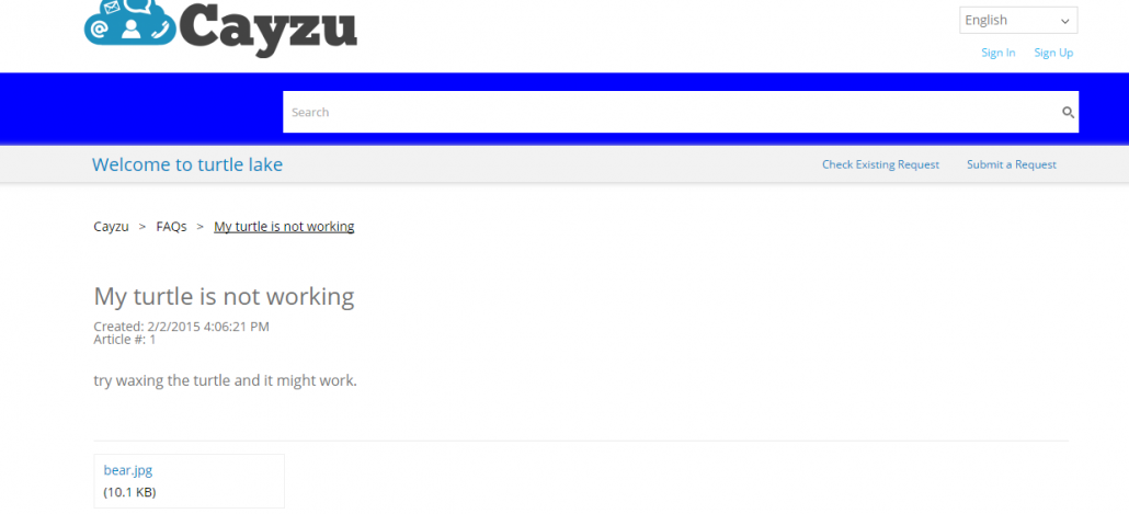 FAQs, Topics, News Attachments - Cayzu Help Desk