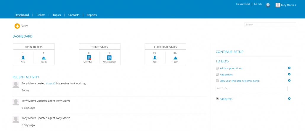 Cayzu Help Desk Dashboard