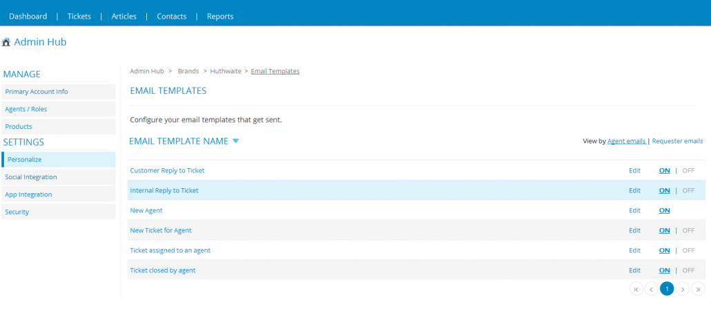 Cayzu Help Desk email settings