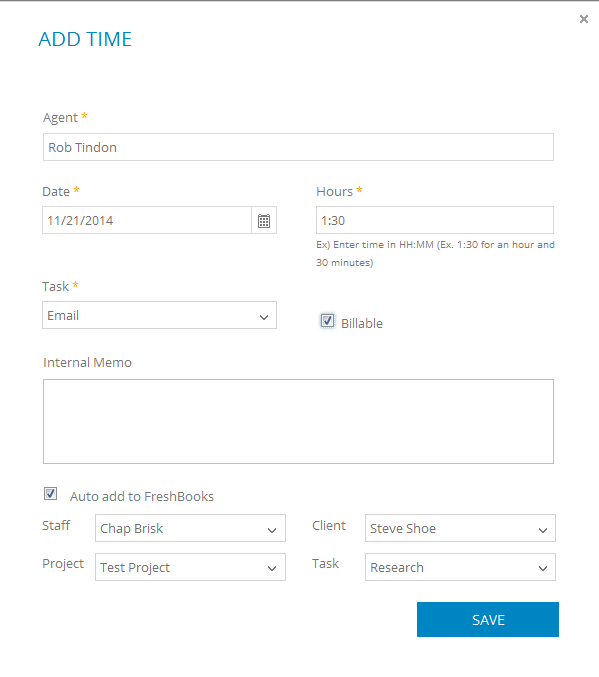 Auto sync your time & billing into Freshbooks