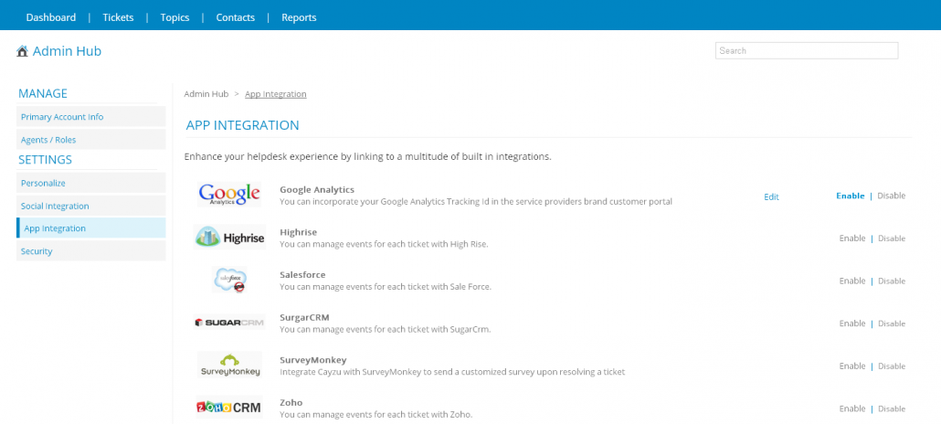Get more out of your help desk with built in integrations