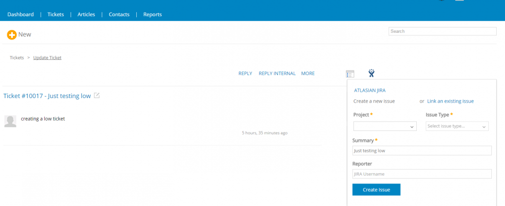 Jira integration - Cayzu Help desk
