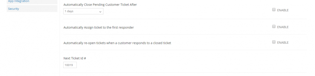 Set a starting ticket ID - Cayzu Help Desk