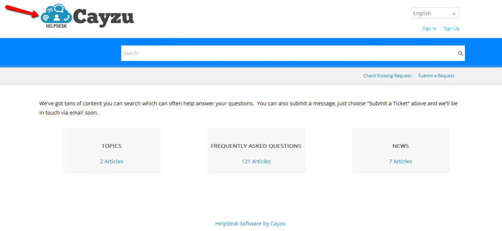 Choose the URL on your end-user portal